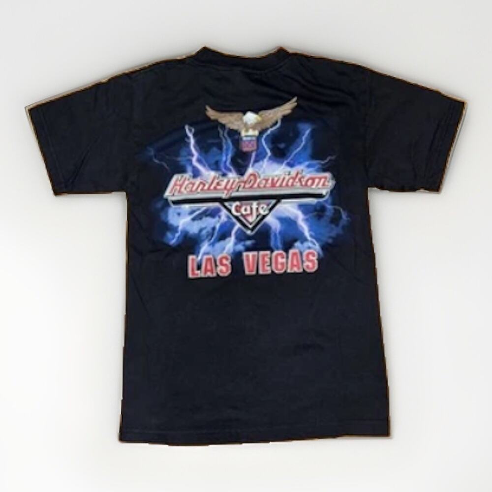 Harley-Davidson Café T-shirt Small 16x25 Eagle Lighting Graphic